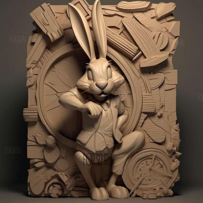 Bugs Bunny Lost in Time 1 stl model for CNC